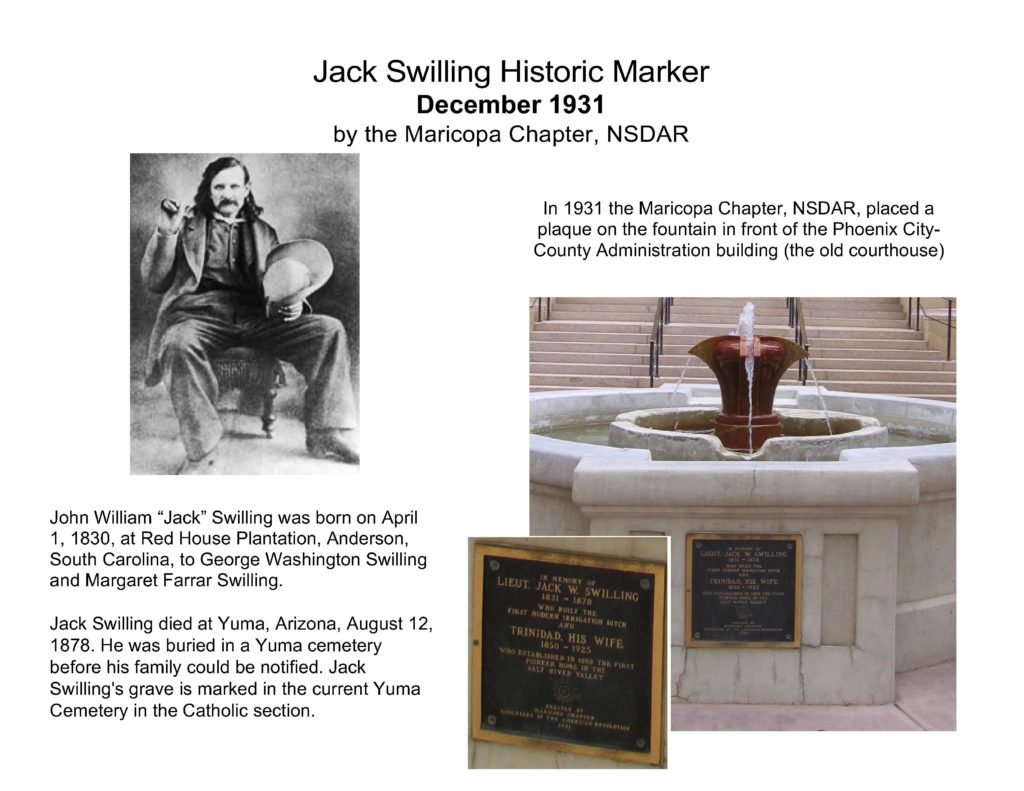 Jack Swilling Historic Marker